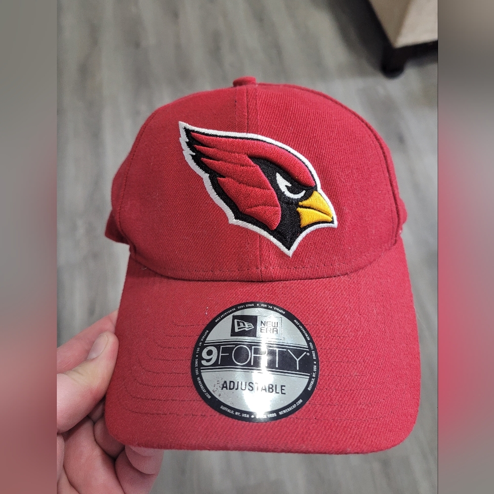 New Era Red Arizona Cardinals Adjustable Cap
